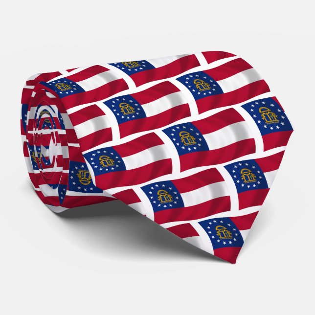 Corbata de la bandera de Georgia (Enrollado)