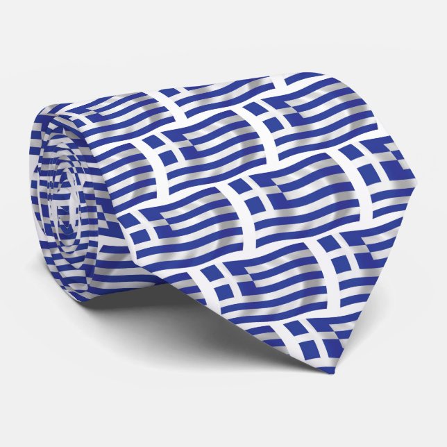 Corbata de la bandera de Grecia (Enrollado)