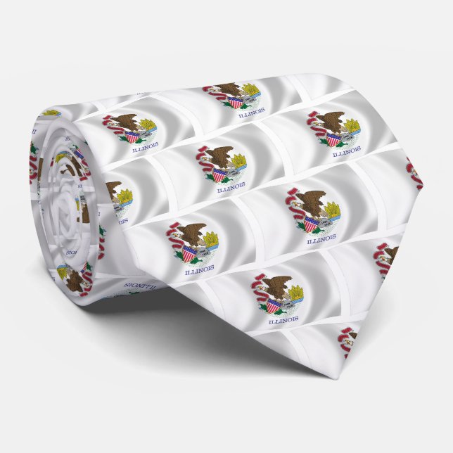 Corbata de la bandera de Illinois (Enrollado)