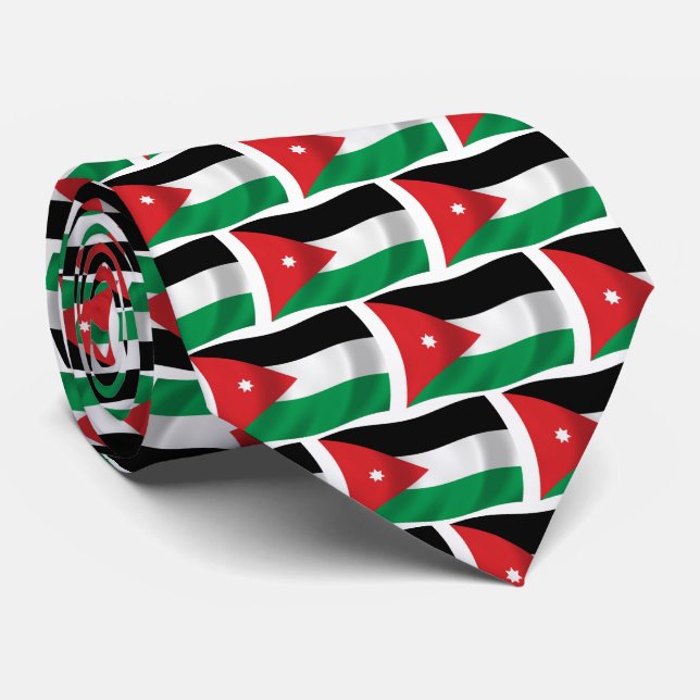 Corbata de la bandera de Jordania (Enrollado)