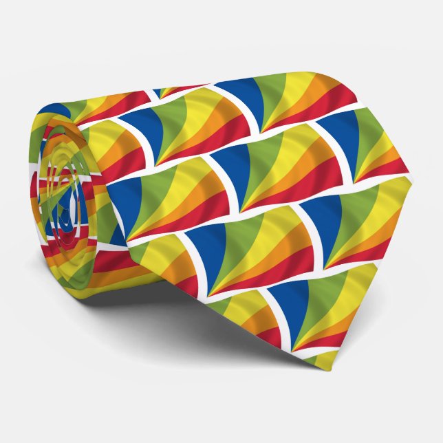 Corbata de la Bandera de la Lingua Franca Nova (Enrollado)