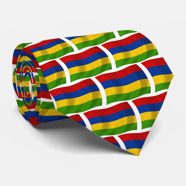 Corbata de la bandera de Mauricio (Enrollado)