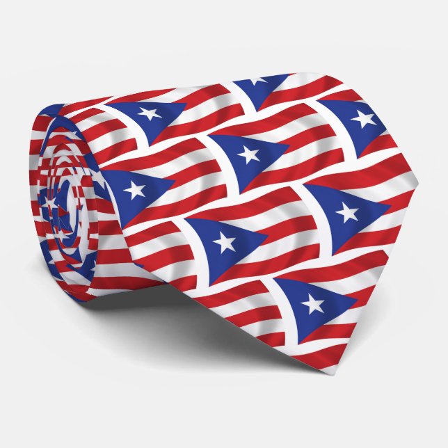 Corbata de la Bandera de Puerto Rico (Enrollado)