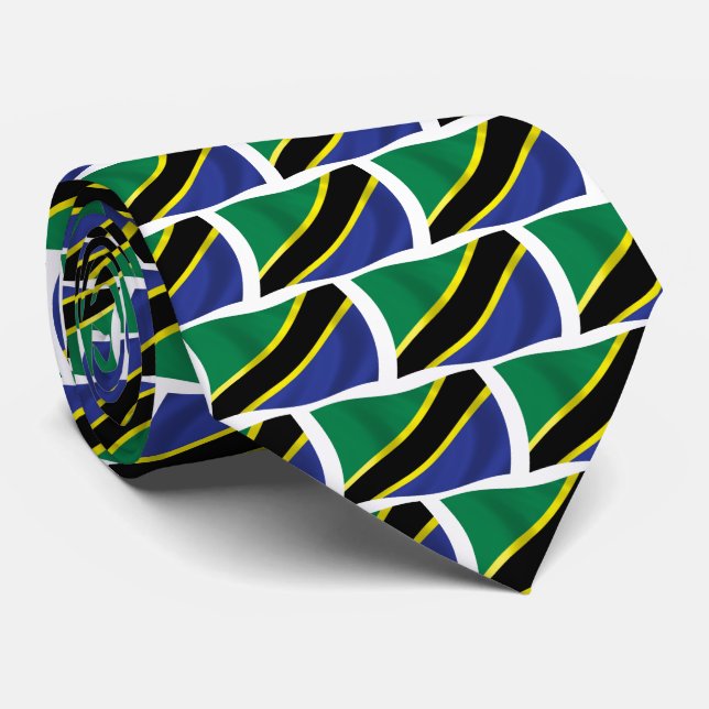 Corbata de la bandera de Tanzania (Enrollado)