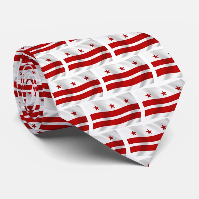 Corbata de la bandera de Washington D.C. (Enrollado)