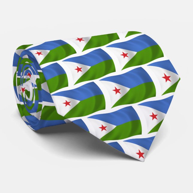 Corbata de la bandera de Yibuti (Enrollado)