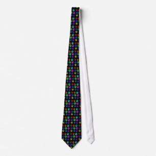corbata de la impresión de la pata del gato en