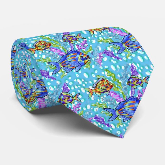 Corbata de la tríada de peces (Enrollado)