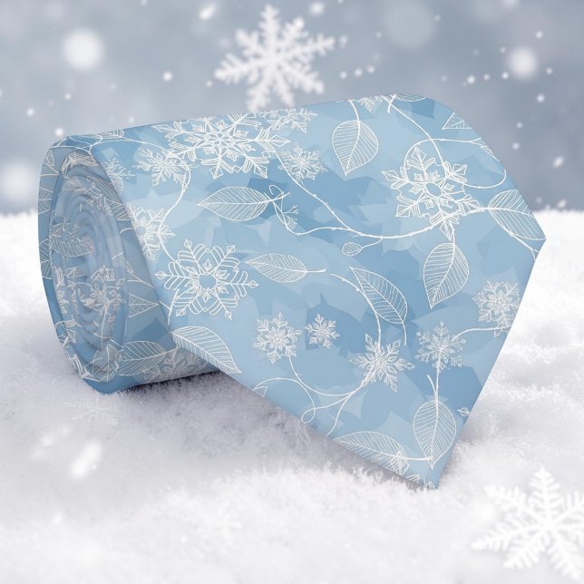 Corbata de lazos con copos de nieve invernales de  (Subido por el creador)