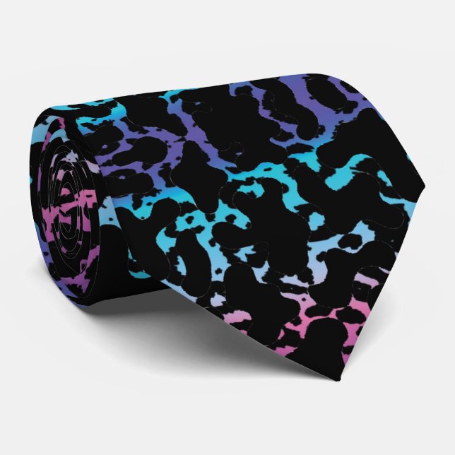Corbata de leopardo degradado lindo (Enrollado)
