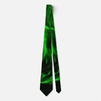 Corbata de llamas verdes