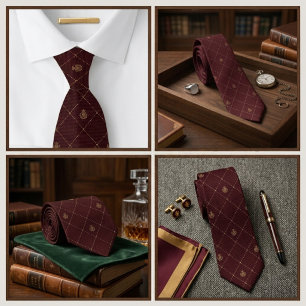 Corbata de lujo Jacquard Crest de la finca de Borg