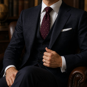 Corbata de lujo Plum Noir Antiguo Champagne