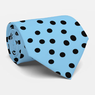 Corbata de lunares azules negros en mosaico