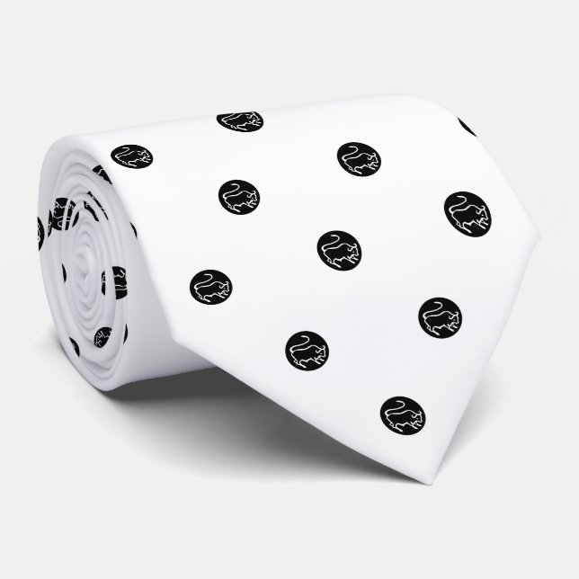 Corbata de lunares con signo zodiacal Tauro (Enrollado)