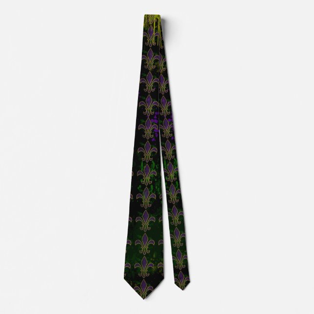 Corbata de Mardi Gras Grunge (Anverso)