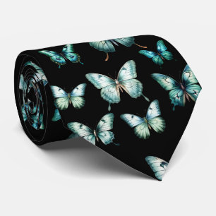 Corbata de mariposa azul elegante