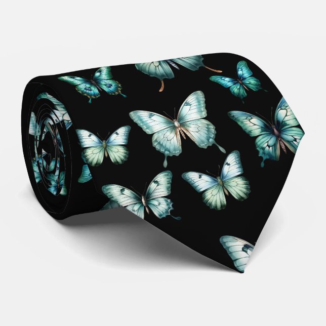 Corbata de mariposa azul elegante (Enrollado)