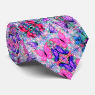 Corbata de mariposas coloridas para cuello