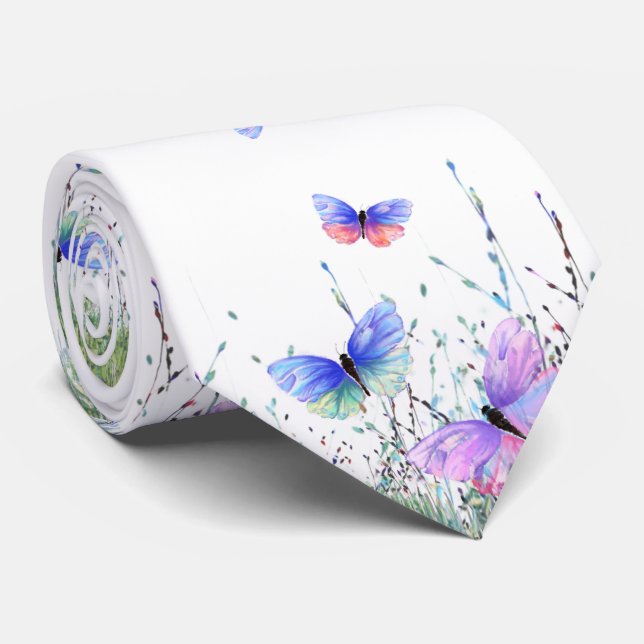 Corbata de Mariposas Voladoras (Enrollado)