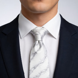 Corbata de Mármol Blanco | Elegante Piedra de Carr