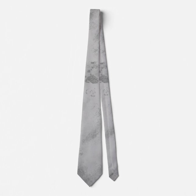 Corbata de mármol gris elegante con patrón  (Anverso)