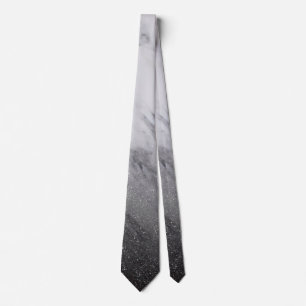 Corbata de Mármol Negro con Cascada Desvanecida y 