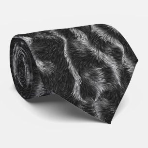 Corbata de mirada peluda