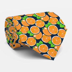 Corbata de naranja cítrico Corbata con patrón de