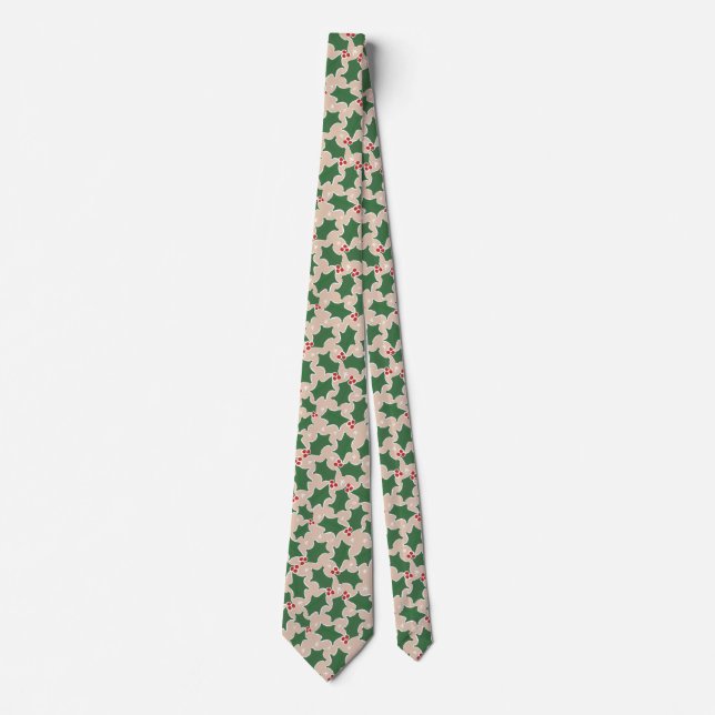 Corbata de Navidad con Acebo (Anverso)