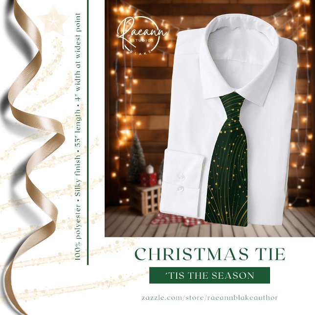 Corbata de Navidad con Estrellas/Líneas Verde y Do (Subido por el creador)