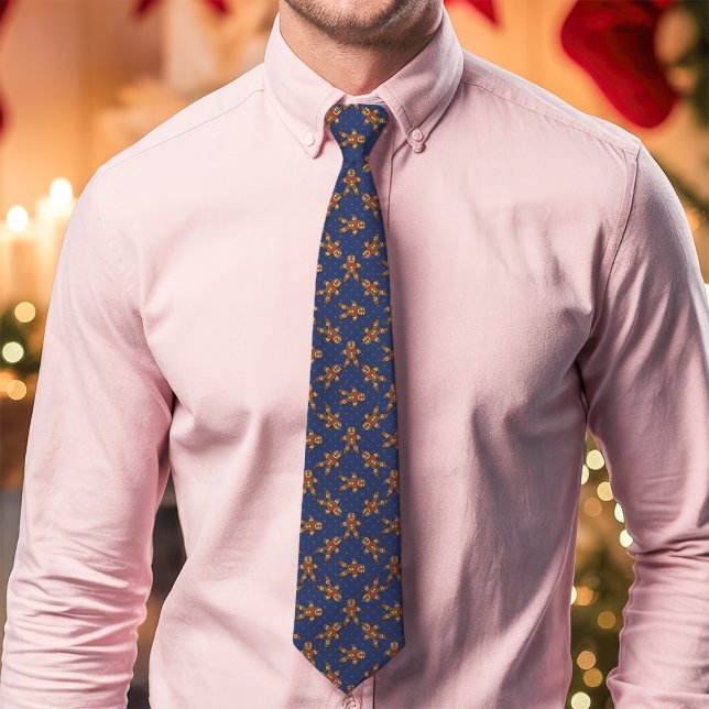 Corbata de Navidad de lunares de hombre de jengibr (Subido por el creador)