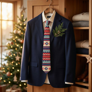 Corbata de Navidad Nordic Fair Isle
