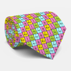 corbata de nombre de tabla periódica de Braniac