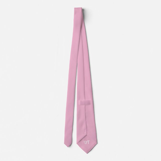 Corbata de novio personalizada Pink Pearl (Reverso)