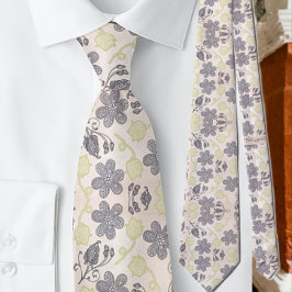 Corbata de ocasión especial botánica rosa pastel f