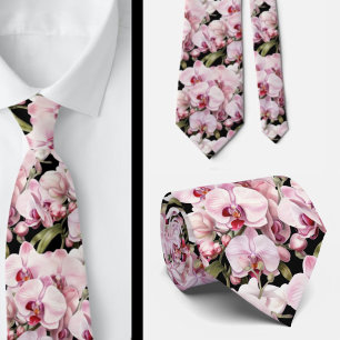 Corbata de orquídea rosa