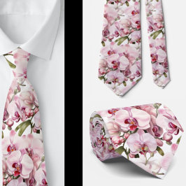Corbata de orquídea rosa