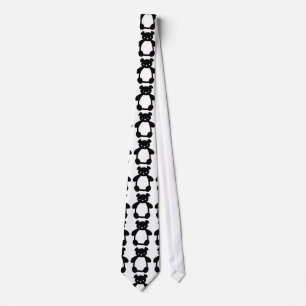 Corbata de oso blanco negro