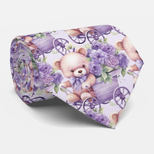 Corbata de Oso de Peluche Púrpura Lila