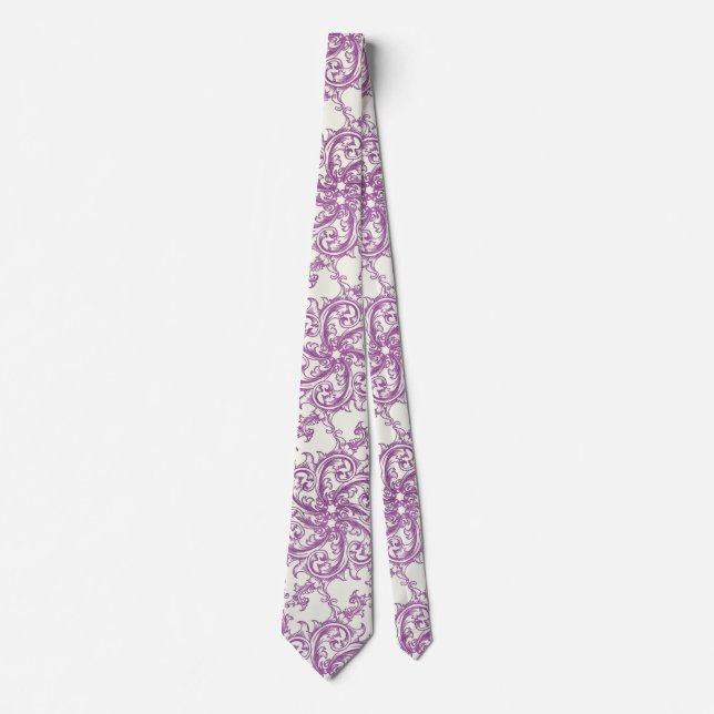 corbata de patrón de flores medievales (Anverso)