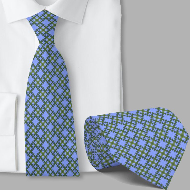Corbata de Patrón Geométrico Azul Artístico Modern (Subido por el creador)