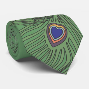 Corbata de pavo real de 3 plumas para bodas