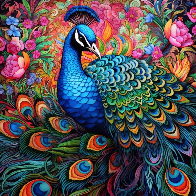 Corbata de pavo real elegante única y audaz (Subido por el creador)