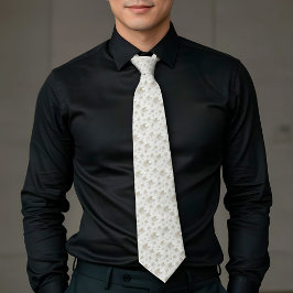 Corbata de Perlas Blancas Elegantes