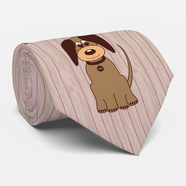 Corbata de perro marrón (Enrollado)