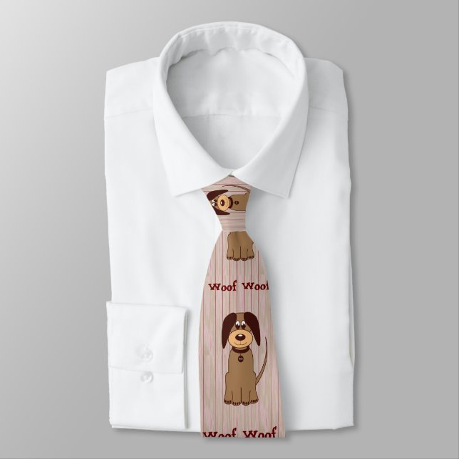 Corbata de perro marrón (Atado)