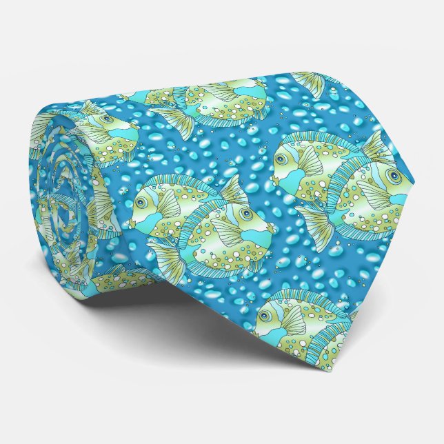 Corbata de pez azul (Enrollado)