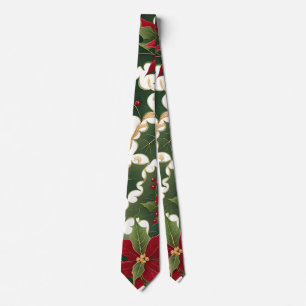 corbata de plantas de navidad en abundancia