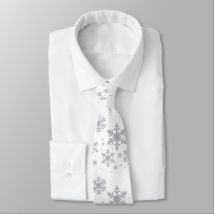 Corbata de plata de la boda del invierno de los